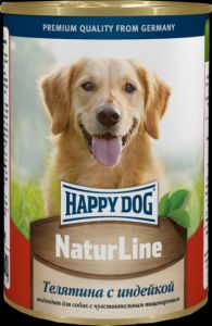 Happy Dog:> Консервы для собак Happy Dog Телятина с индейкой  400г  .В зоомагазине ЗооОстров товары производителя Happy Dog(Хэппи Дог). Доставка.