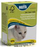 Корм для кошек Bozita Tetra Pak Кура и индейка в соусе для взрослых кошек консервы 370гр