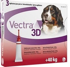 3d vectra (3д Вектра):> 3d vectra Раствор для борьбы с эктопаразитами Вектра 3D для собак 40-65кг 3ппт по 8мл .В зоомагазине ЗооОстров товары производителя Ceva(Сева), Франция. Доставка.