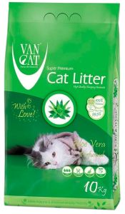 Van Cat:> Наполнитель для туалета Van Cat Aloe Vera  комкующийся (бентонит) с ароматом алое вера 10кг  .В зоомагазине ЗооОстров товары производителя Van Cat (Ван Кэт)Турция. Доставка.