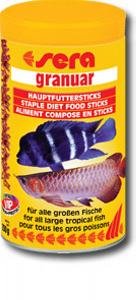 SERA:> Корм для рыб Sera Granuar для крупных рыб, палочки 1000мл .В зоомагазине ЗооОстров товары производителя SERA (СЕРА) Германия. Доставка.