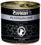 Корм для собак Четвероногий гурман Platinum Line сердце и печень в желе консервы 240г