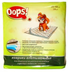 ПОЛТЕКС:> Подстилки-пелёнки OOPS! для животных 48*35 cм 18шт .В зоомагазине ЗооОстров товары производителя ПОЛТЕКС (Россия). Доставка.