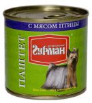 Корм для собак Четвероногий гурман паштет с мясом птицы консервы 240г