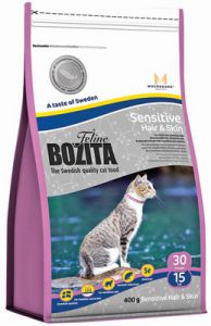 BOZITA:> Корм для кошек Bozita Funktion Sensitive Hair & Skin с чувствительной кожей и шерстью сухой 400г .В зоомагазине ЗооОстров товары производителя BOZITA (БОЗИТА) Швеция. Доставка.