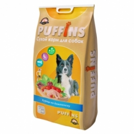 Puffins:> Корм для собак Puffins Курица по-домашнему сухой 15кг .В зоомагазине ЗооОстров товары производителя ПРОДКОНТРАКТИНВЕСТ (РОССИЯ). Доставка.