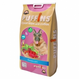 Puffins:> Корм для собак Puffins Ягнёнок и рис сухой 15кг .В зоомагазине ЗооОстров товары производителя ПРОДКОНТРАКТИНВЕСТ (РОССИЯ). Доставка.
