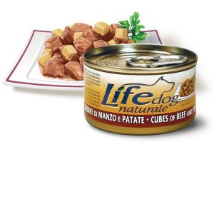 LifeDog:> Корм для собак LifeDog beef with potatoes говядина с картофелем в соусе для взрослых  консервы  90г .В зоомагазине ЗооОстров товары производителя Life Petcare (Италия). Доставка.