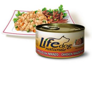 LifeDog:> Корм для собак LifeDog ragout of chicken with beef рагу из курицы с говядиной и овощами для взрослых консервы 170г .В зоомагазине ЗооОстров товары производителя Life Petcare (Италия). Доставка.