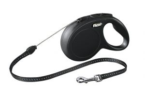 FLEXI:> Поводок-рулетка Flexi Classic (S) 8м до 12кг тросовый черный .В зоомагазине ЗооОстров товары производителя FLEXI (ФЛЕКСИ) Германия. Доставка.