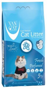 Van Cat:> Наполнитель для туалета Van Cat Fresh комкующийся (бентонит) с ароматом весенней свежести 5кг .В зоомагазине ЗооОстров товары производителя Van Cat (Ван Кэт)Турция. Доставка.