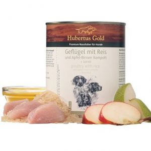 Hubertus Gold:> Корм для собак Hubertus Gold мясо птицы с рисом, яблоками и грушей консервы 800г .В зоомагазине ЗооОстров товары производителя Hubertus Gold(Хубертус Голд) Германия. Доставка.