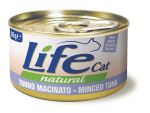 Консервы для кошек Lifecat Minced Skipjack измельченный полосатый тунец в бульоне 85г