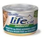 Консервы для кошек Lifecat Tuna - Ocean fish - Veгetables тунец с океанической рыбой и овощами в бульоне 150г