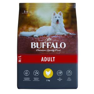 Корм для собак Mr.Buffalo Adult M/L курица для средних и крупных пород  ― ЗооОстров (Zoo-Ostrov.ru)