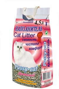 Pussy-cat:> Наполнитель для туалета Pussy-cat древесный 4,5л .В зоомагазине ЗооОстров товары производителя ЭМАКС (Россия). Доставка.