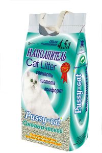 Pussy-cat:> Наполнитель для туалета Pussy-cat океанический 4,5л .В зоомагазине ЗооОстров товары производителя ЭМАКС (Россия). Доставка.