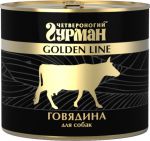 Корм для собак Четвероногий гурман Golden Line говядина натуральная в желе консервы 500г