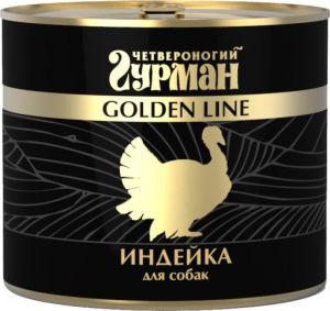 Четвероногий гурман:> Корм для собак Четвероногий гурман Golden Line индейка натуральная в желе консервы 500г .В зоомагазине ЗооОстров товары производителя Четвероногий гурман. Доставка.