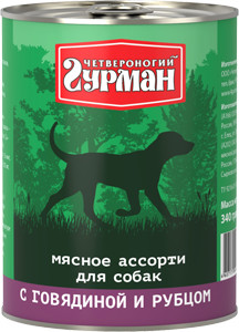Четвероногий гурман:> Корм для собак Четвероногий гурман мясное ассорти. В зоомагазине ЗооОстров товары производителя Четвероногий гурман. Доставка.