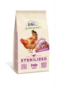 LifeCat:> Корм для кошек LifeCat Adult Sterilized Chicken для стерилизованных кошек со свежей курицей 0,4кг .В зоомагазине ЗооОстров товары производителя Life Petcare (Италия). Доставка.