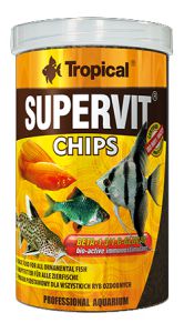 TROPICAL:> Корм для рыб Tropical Supervit Chips Основной корм для всех декоративных рыб чипсы 130г .В зоомагазине ЗооОстров товары производителя TROPICAL. Доставка.