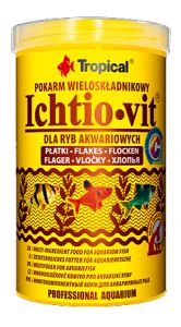 TROPICAL:> Корм для рыб Tropical Ichtio-vit Корм для аквариумных рыб хлопья 100г .В зоомагазине ЗооОстров товары производителя TROPICAL. Доставка.