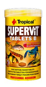 TROPICAL:> Корм для рыб Tropical Supervit Tablets B Основной корм для всех декоративных рыб тонущие таблетки 36г .В зоомагазине ЗооОстров товары производителя TROPICAL. Доставка.