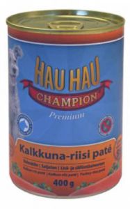 Hau Hau:> Корм для собак Hau-Hau Champion паштет из индейки с рисом для собак консервы 400г .В зоомагазине ЗооОстров товары производителя Hau Hau (Хау-Хау) Финляндия. Доставка.
