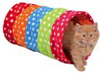 Тоннель Trixie для кошки горошек, флис 25x50см 4291