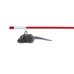 Игрушка для кошек Trixie Дразнилка -удочка мышка с микрочипом на резинке 47см 4547
