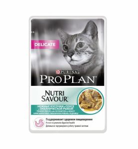 Pro Plan:> Корм для кошек Pro Plan DELICATE океаническая рыба для кошек с чувствительным желудком дойпак консервы 85г .В зоомагазине ЗооОстров товары производителя Pro Plan. Доставка.