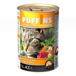 Корм для кошек Puffins Мясное ассорти кусочки в желе консервы 400г 