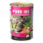 Корм для кошек Puffins Ягненок кусочки в желе консервы 400г 